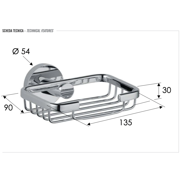 Мыльница Remer Rubinetterie Guest, GS11XV