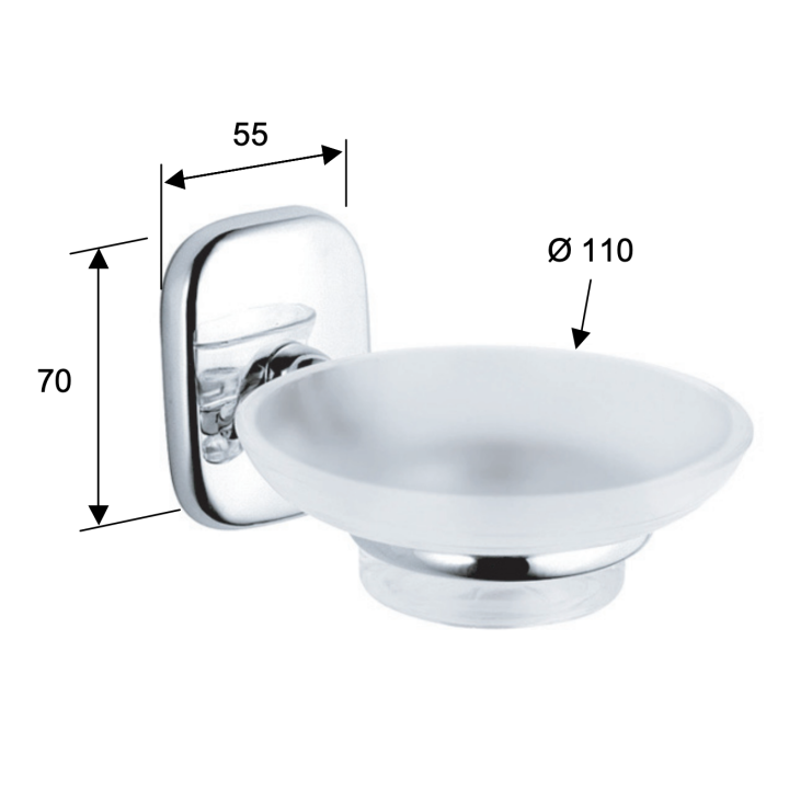 Мыльница Remer Rubinetterie Suite, SU10CR