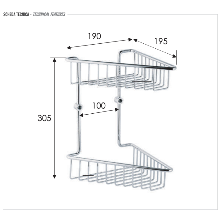 Мыльница Remer Rubinetterie хром, RB277CR