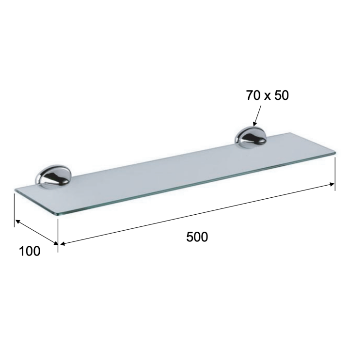 Полка Remer Rubinetterie 900 хром, NV20CR