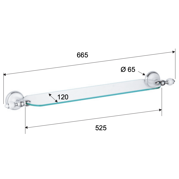 Полка для ванны Remer Rubinetterie Epoca, EP20CR