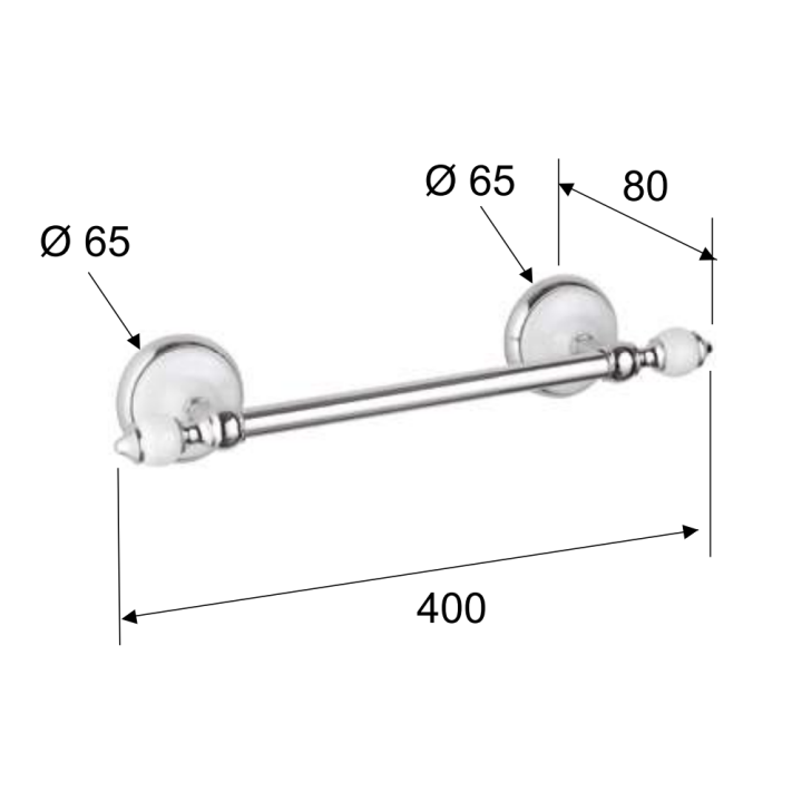 Полотенцедержатель Remer Rubinetterie, EP40CR