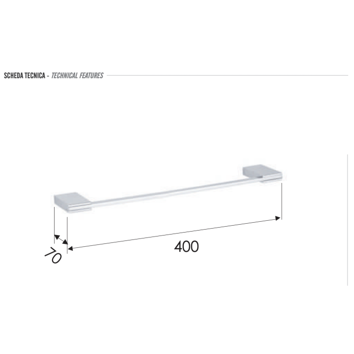 Полотенцедержатель Remer Rubinetterie FT40CR