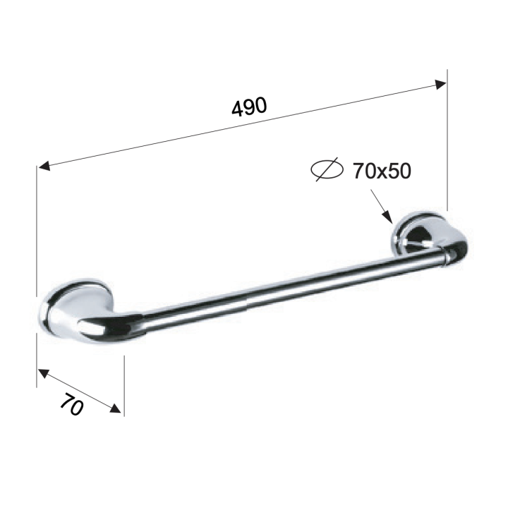 Полотенцедержатель Remer Rubinetterie 900, NV40CR