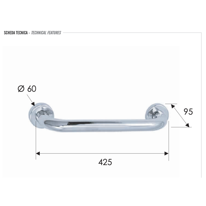 Полотенцедержатель Remer Rubinetterie RB440CR