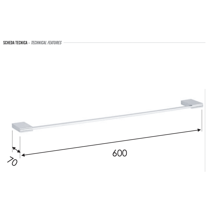 Полотенцедержатель Remer Rubinetterie FT30CR