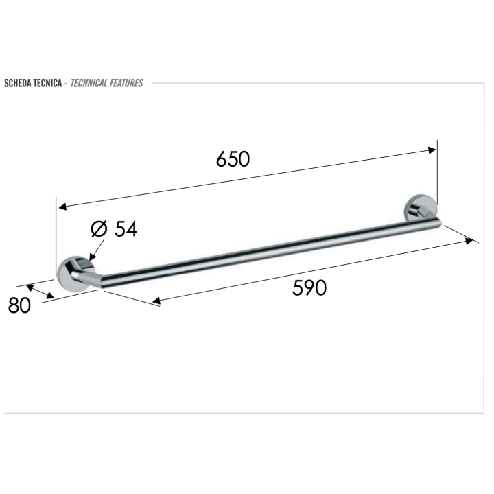 Полотенцедержатель для ванны Remer GS30BG