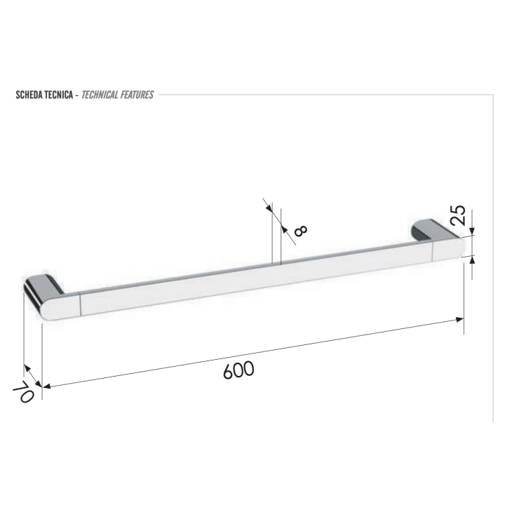 Полотенцедержатель Lounge Remer Rubinetterie, LN30XV