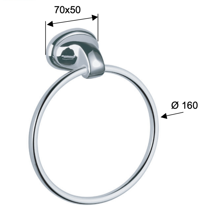 Полотенцедержатель Remer Rubinetterie 900, NV44CR