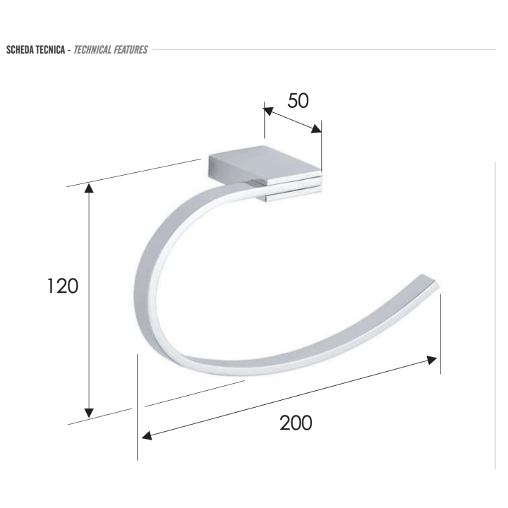 Полотенцедержатель Remer Flat FT44CR