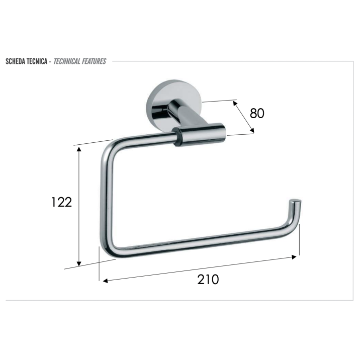 Полотенцедержатель Remer Rubinetterie GS44BG
