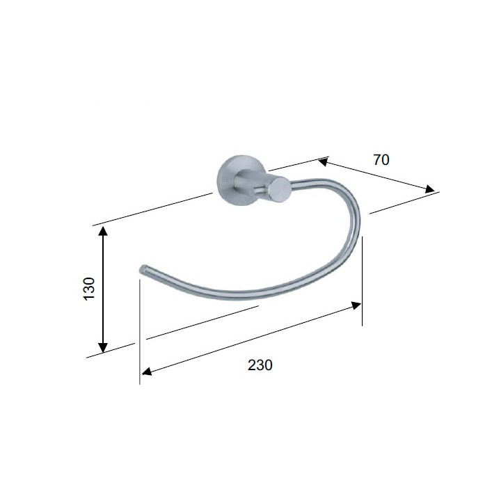 Полотенцедержатель Remer Rubinetterie Mi44INOXCR