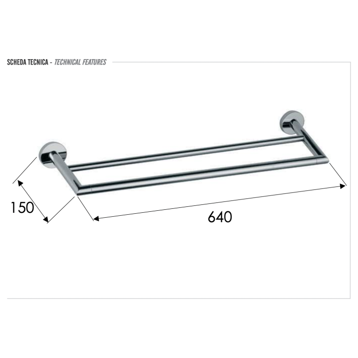 Полотенцедержатель Remer Rubinetterie GS33BO