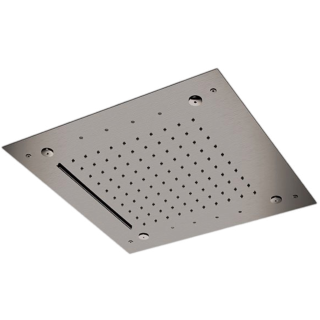 Remer Rubinetterie X Style Inox Верхний душ потолочный с подсветкой 43 см INOX (нержавеющая сталь)