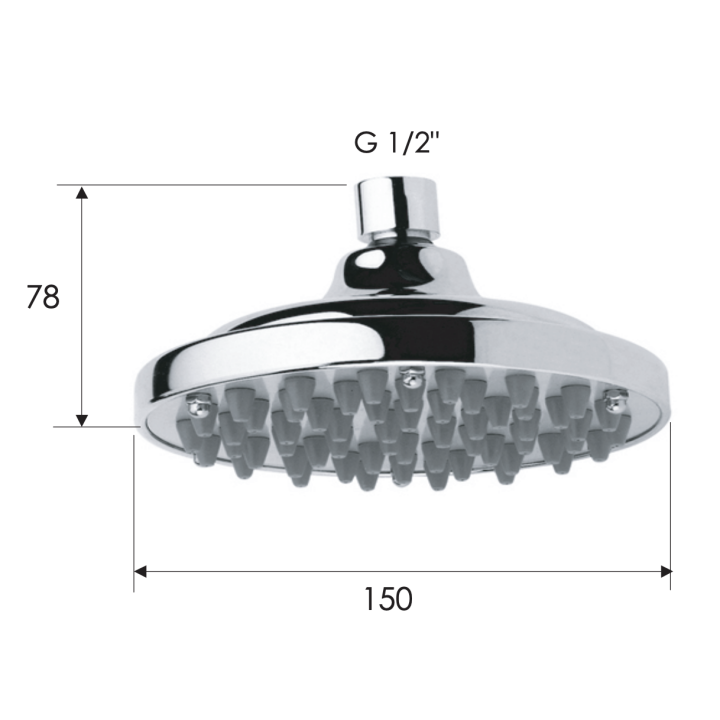 Верхний душ Remer Rubinetterie 15 см хром, 35315X