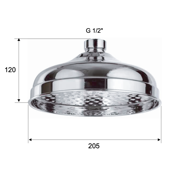 Верхний душ Remer Rubinetterie золото 20 см, 359B20DO