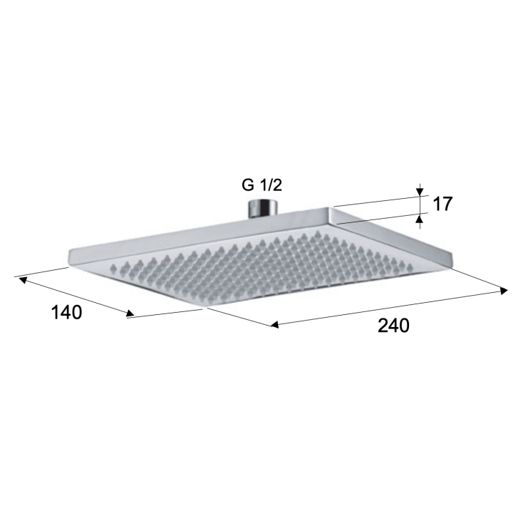 Верхний душ Remer Rubinetterie хром 359WX