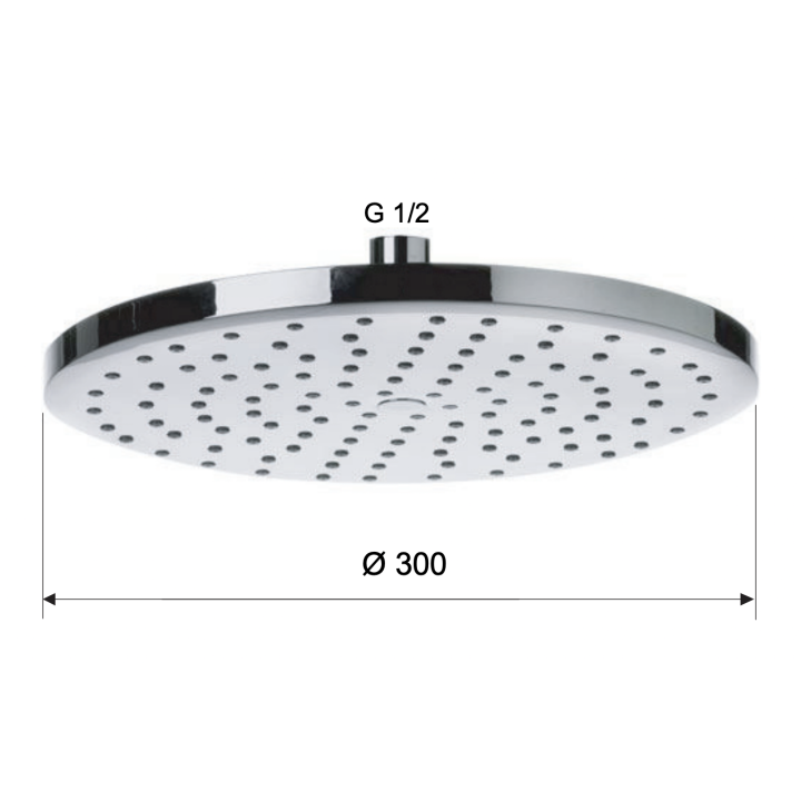 Верхний душ Remer Rubinetterie 30 см хром, 356MD30X