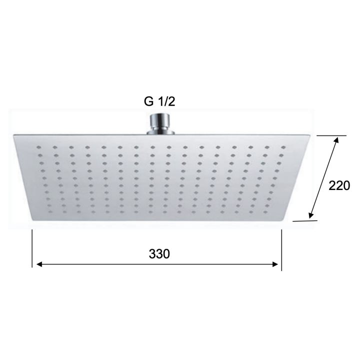 Верхний душ Remer Rubinetterie 33x22 см, 357UFRX