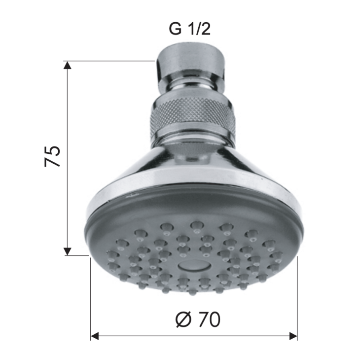 Верхний душ Remer Rubinetterie хром 351AX