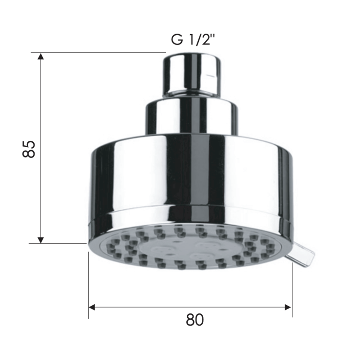 Верхний душ Remer Rubinetterie хром, 358MOX