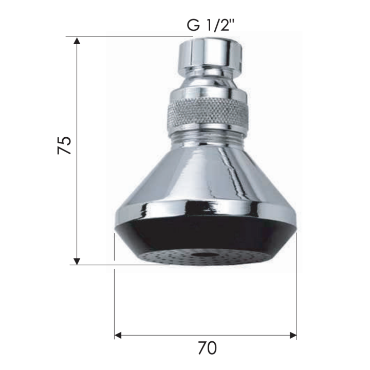 Верхний душ Remer Rubinetterie хром 352X