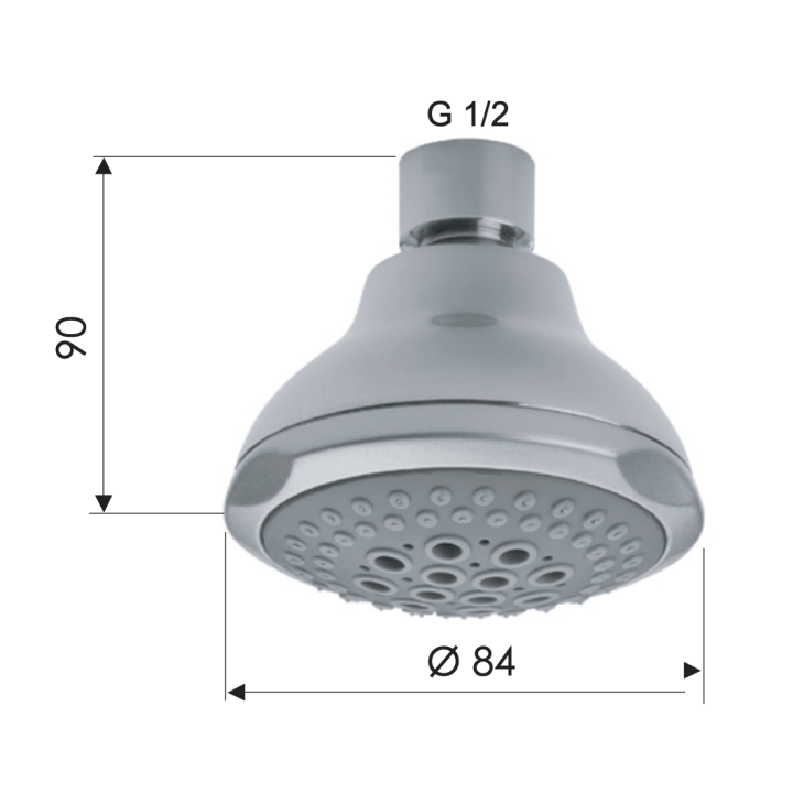 Верхний душ Remer Rubinetterie хром 355FOX