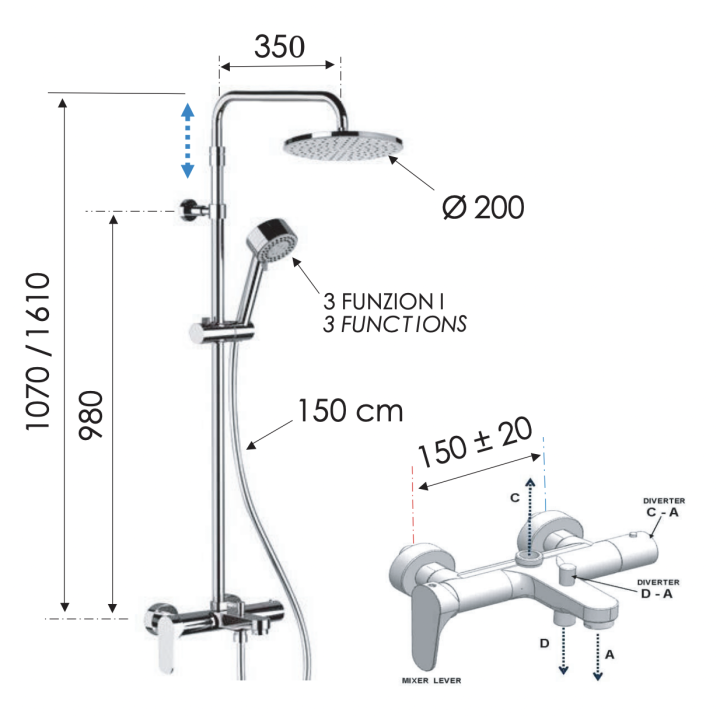 Remer Rubinetterie Class Line L34AMD20
