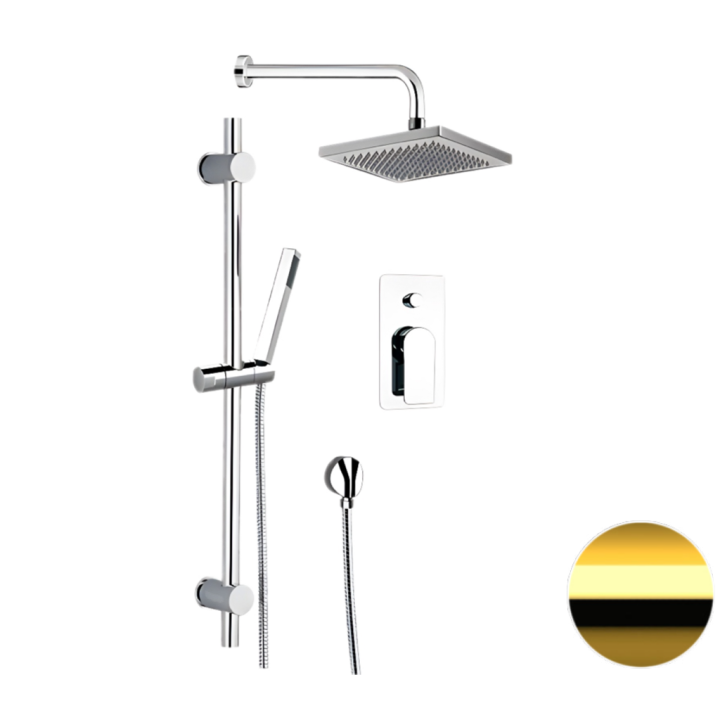 Душевая система Remer Rubinetterie золото, I09S07ODO