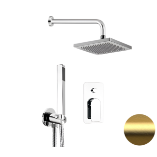 Душевая система Remer Rubinetterie золотая, I09S08OBG
