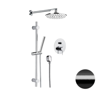 Remer Rubinetterie X Style Душевая система скрытого монтажа черный брашированный хром