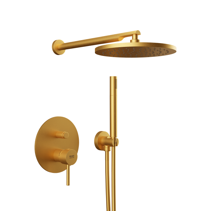Душевая система Remer X Style золото, X09S02OBG