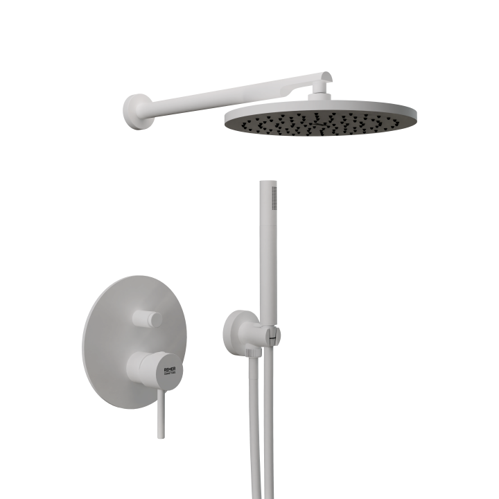 Remer Rubinetterie X Style Душевая система скрытого монтажа белый матовый, X09S02OBO