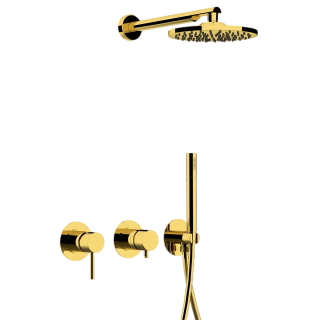 Remer Rubinetterie X Style Душевая система скрытого монтажа золото глянцевое