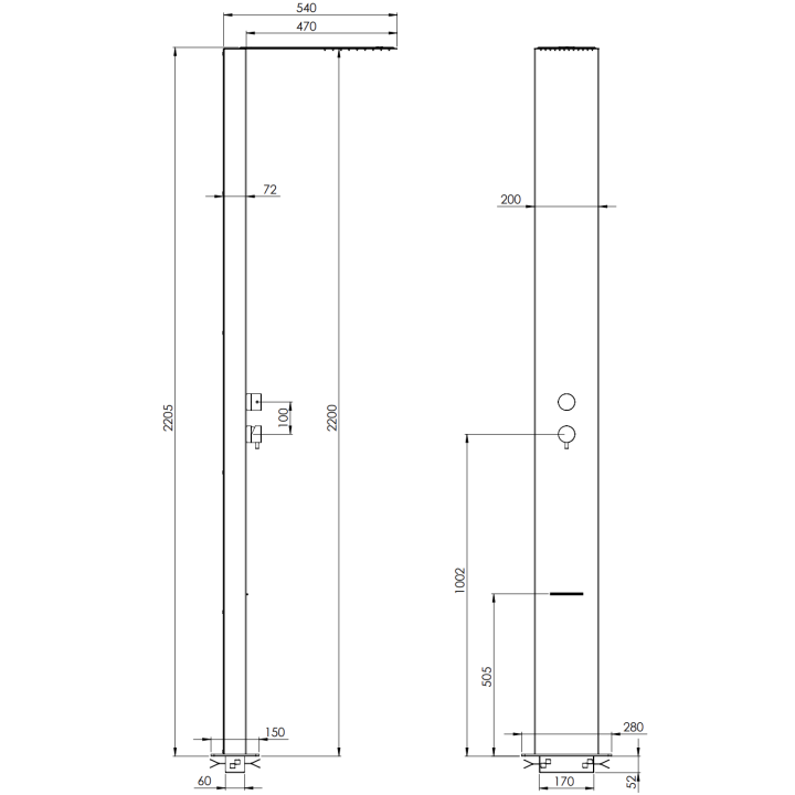 Душевая система Remer Rubinetterie 331SS