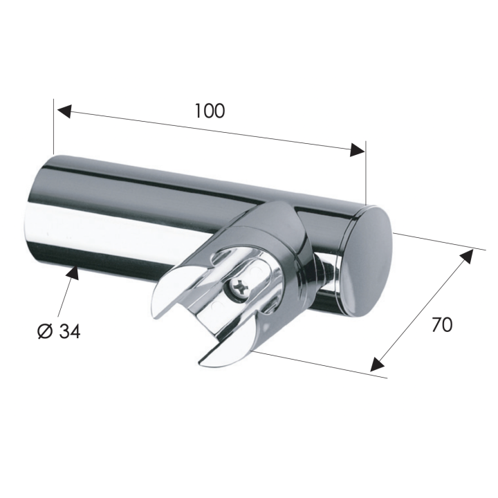 Держатель душа Remer Rubinetterie хром 339N