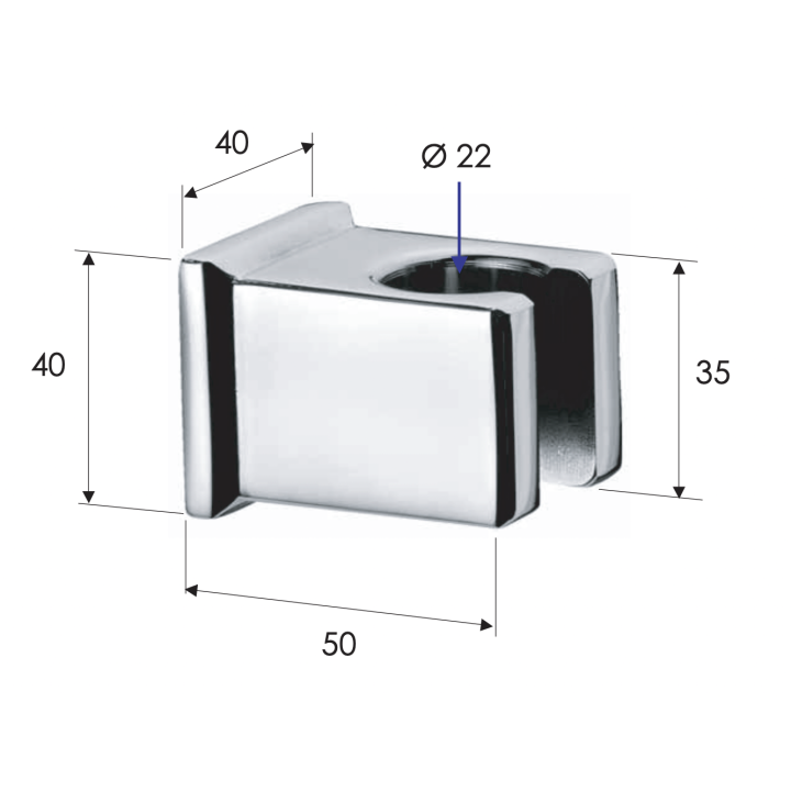 Держатель для душа золото глянцевое, 339SOSDO