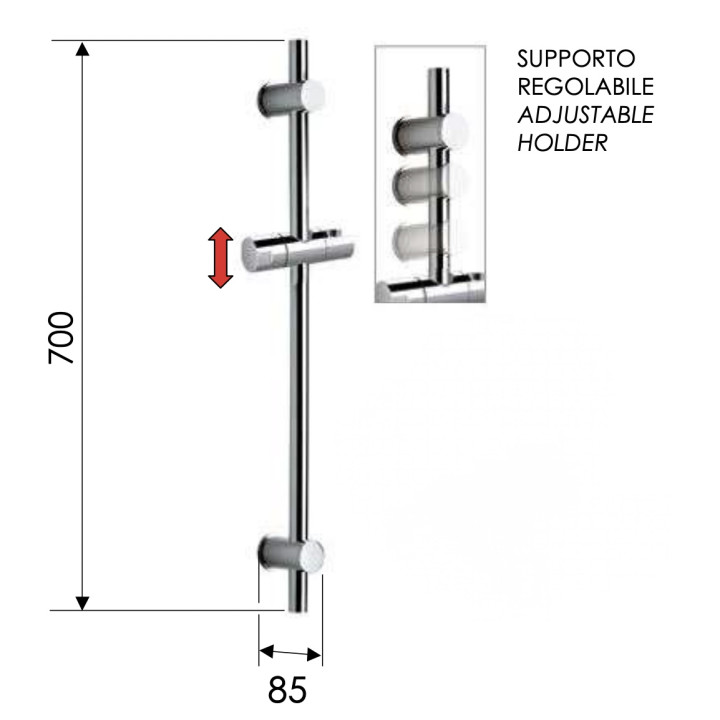 Душевой набор золото Remer Rubinetterie, 317GDO