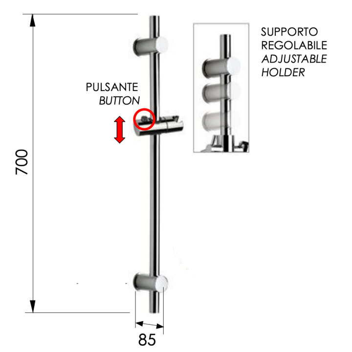 Душевой набор Remer Rubinetterie 317N