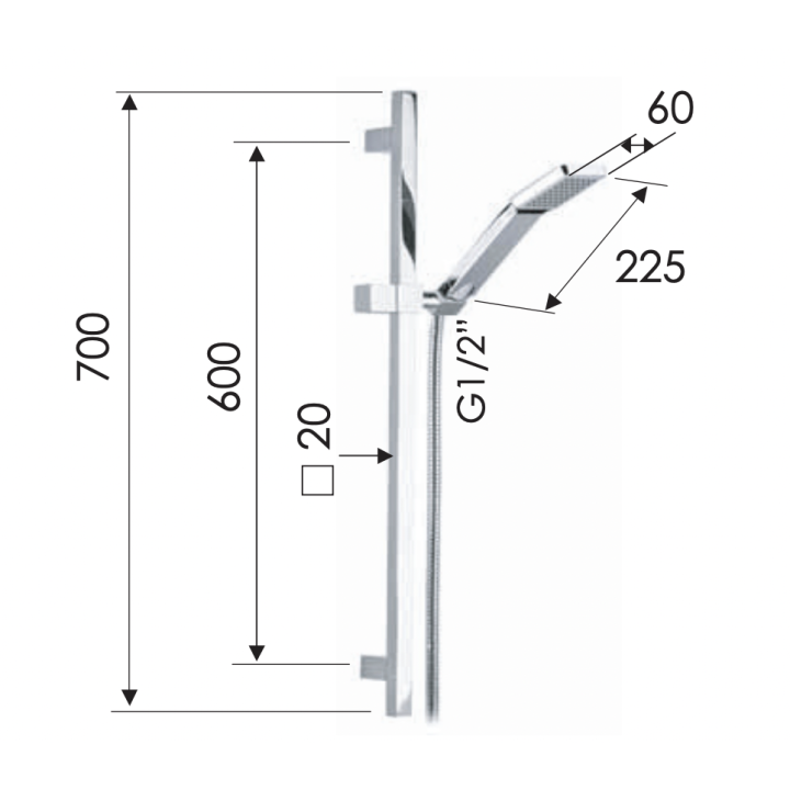 Душевой набор Remer Rubinetterie  хром, 317S317SQ