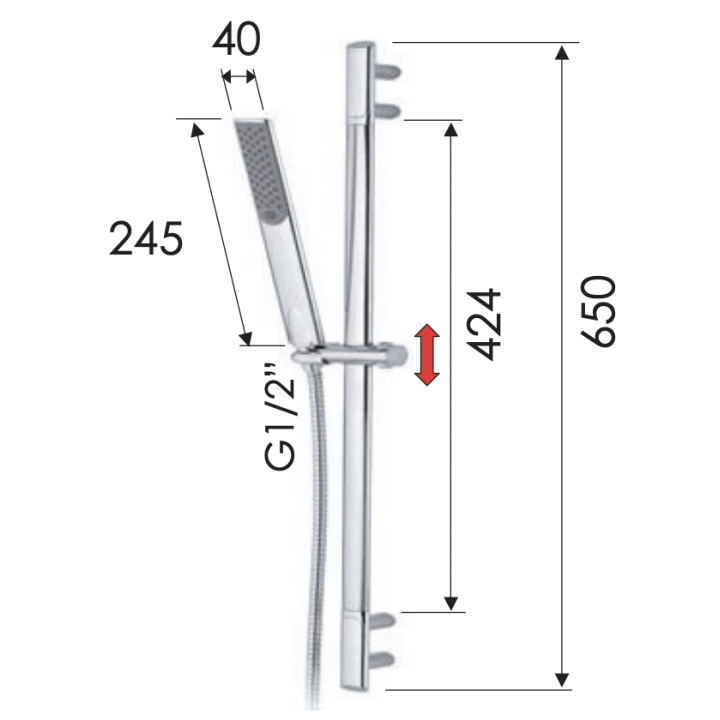 Душевой набор Remer Rubinetterie Infinity, 317V317RV