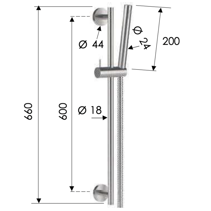 Душевой набор Remer X Style INOX, SS317M317MM