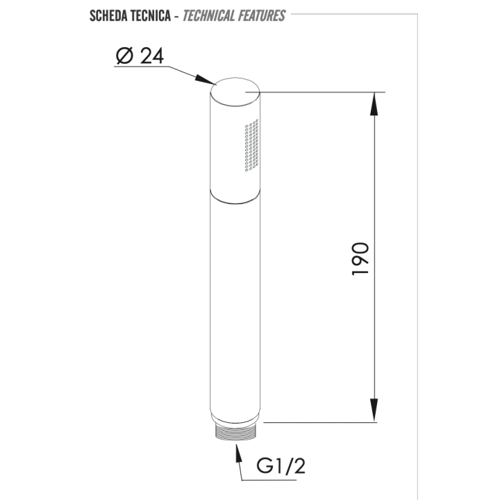 Ручной душ Remer Rubinetterie хром 317MMX