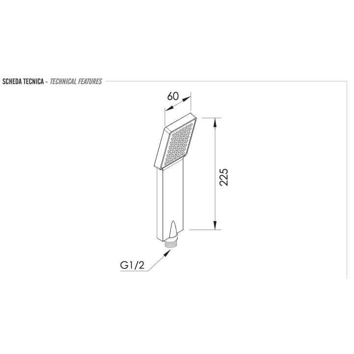 Ручной душ Remer Rubinetterie хром 317SQX