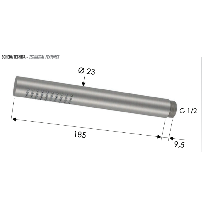 Ручной душ Remer X Style Inox 1 режим, SS317MMX