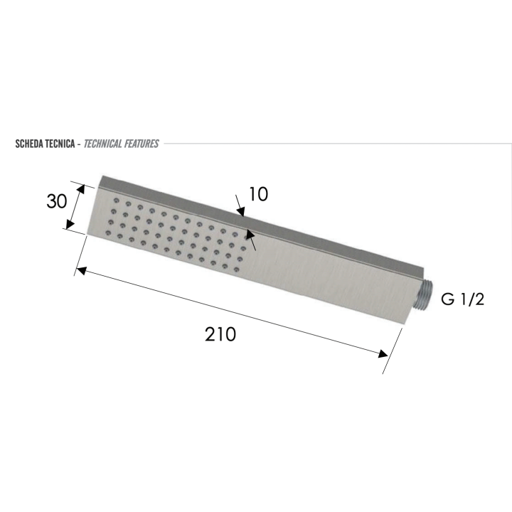 Ручной душ Remer Rubinetterie X Style Inox, SS317RRX