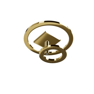 Treemme Shower and Thermostatic Верхний душ потолочный с подсветкой 24k Gold