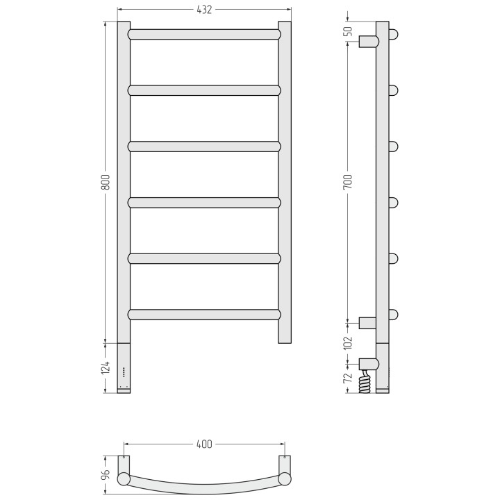 Полотенцесушитель Сунержа Галант 3.1, 032-6000-8040