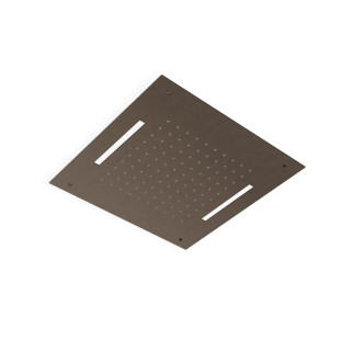 Treemme Shower and Thermostatic Верхний душ потолочный 43x43 см 1 режим с подсветкой Polished Black Chrome