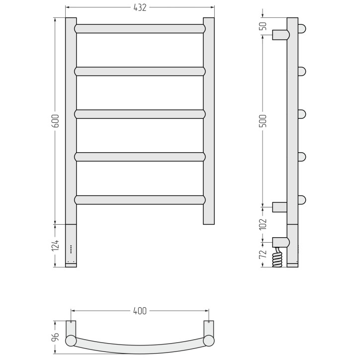 Сунержа Галант 3.1 Полотенцесушитель, 00-6000-6040